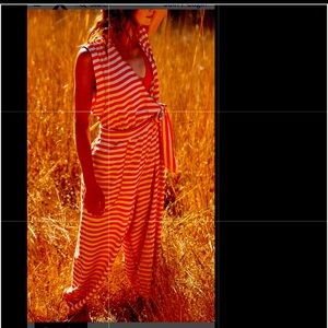 FREE PEOPLE striped Jumpsuit romper size Large comfy NWT